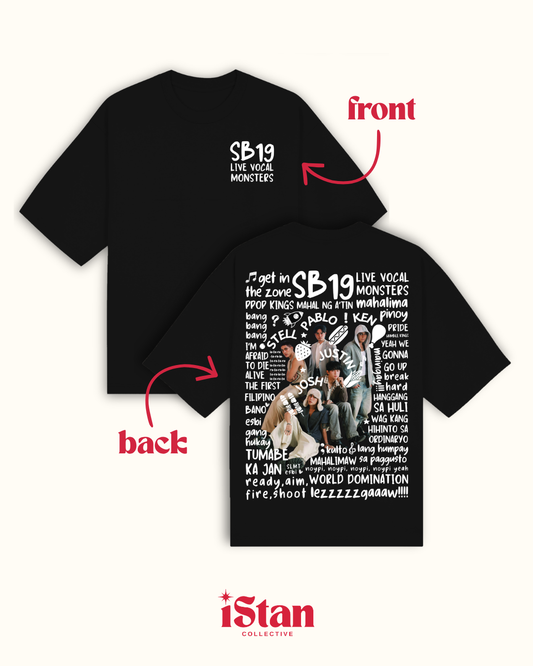 SB19 Live Vocal Monsters Inspired Basic Shirt (Black)